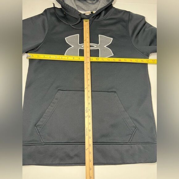 Under Armour Loose Fit Coldgear Hoodie Sweatshirt Black Women Size Small Logo - Picture 9 of 13